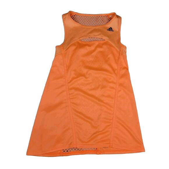 Adidas Womens Climacool Orange Razor Back Tank Top Zip Pocket Size X Small - Picture 1 of 7